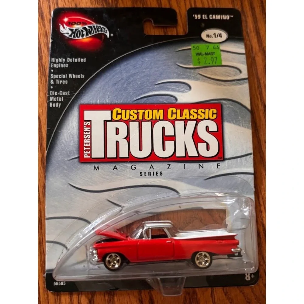 Hot Wheels 100% Petersen's Custom Classic Trucks 59 El Camino Red 1/4 56595 2002